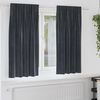 vidaXL Blackout Curtains 2 pcs Dark Grey 140 x 175 cm Velvet