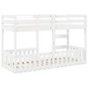vidaXL Bunk Bed White 75x190 cm Solid Wood Pine