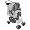 vidaXL Pet Stroller | Grey | PVC & polyester fibre | Medium | Foldable