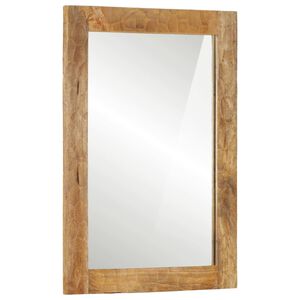 vidaXL Bathroom Mirror 50x70x2.5 cm Solid Wood Mango and Glass
