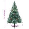 vidaXL Frosted Pre-lit Christmas Tree with Ball Set Pinecones 150 cm