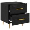vidaXL Bedside Cabinet Black Oak 40 x 35 x 47.5 cm Engineered Wood