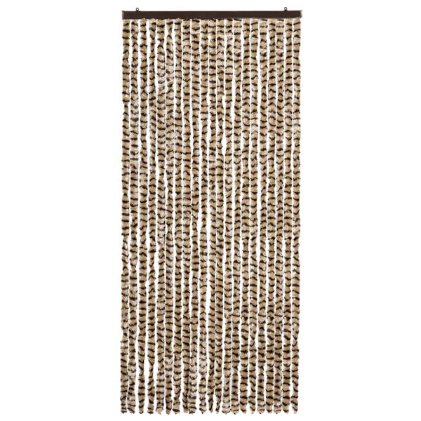 vidaXL Insect Curtain Beige and Brown 90x220 cm Chenille