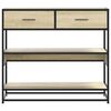 vidaXL Console Table Sonoma Oak 90x35x80 cm Engineered Wood