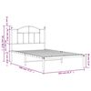 vidaXL Metal Bed Frame without Mattress with Headboard White 100x190cm