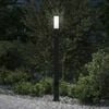 vidaXL Bollard Light with Sensor&Outlet 110 cm Black IP44