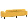 vidaXL Fabric Sofa with Cushion Light Yellow Corduroy fabric
