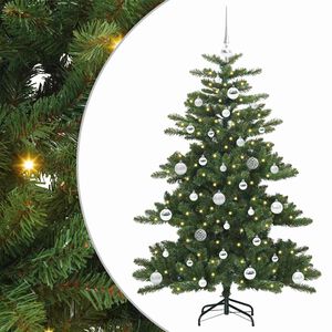 vidaXL Artificial Hinged Christmas Tree Green 150 cm PVC and Steel