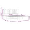 vidaXL Metal Bed Frame without Mattress with Headboard Black 160x200cm