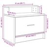 vidaXL Bedside Cabinets with Drawer 2 pcs Old Wood 51x31x47 cm