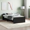 vidaXL Bed Frame without Mattress Black 100x200 cm Engineered Wood