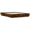 vidaXL Bed Frame without Mattress Smoked Oak 160x200 cm