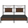 vidaXL Bed Frame without Mattress Brown Oak 140x200 cm Engineered Wood
