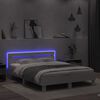 vidaXL Bed Frame with LED without Mattress White 140x190 cm