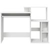 vidaXL Desk with Drawer White 120.5 x 44 x 88.5 cm Engineered Wood