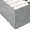 vidaXL Bed Frame with LED without Mattress Concrete Grey 90x190 cm Single