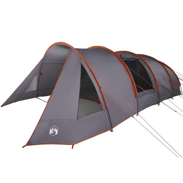 vidaXL Tunnel Tent with Roof Grey and Orange 890 x 470 x 220 cm