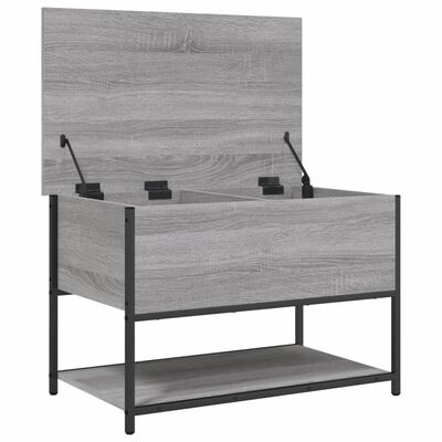 vidaXL Storage Bench Grey Sonoma 70x42.5x47 cm Engineered Wood