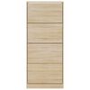 vidaXL Shoe Cabinet Sonoma Oak 63x24x147 cm Engineered Wood