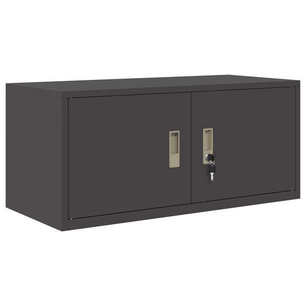vidaXL Storage Cabinet Black 90 x 40 x 40 cm Cold-Rolled Steel