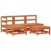 vidaXL Garden Lounge Set 5 pcs Wax Brown Solid Pine Wood