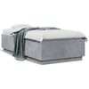 vidaXL Bed Frame without Mattress Concrete Grey 90x190 cm Single