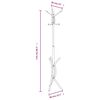 vidaXL Coat Stand White 176 cm Powder-coated Iron