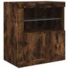 vidaXL Sideboard with LED Lights Smoked Oak 283x37x67 cm