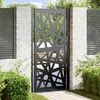 vidaXL Garden Gate Black 100x200 cm Steel Light Design