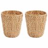 vidaXL Waste Paper Bins 2 pcs Natural 26 x 26 x 29 cm Water hyacinth