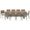 vidaXL Garden Dining Set 11 pcs Grey Poly Rattan