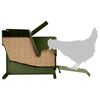 vidaXL Chicken Treadle Feeder Olive Green 50 x 40 x 29 cm