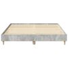 vidaXL Bed Frame No Mattress Concrete Grey 150x200 cm King Size Engineered Wood