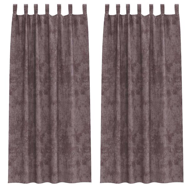 vidaXL Velvet Curtains with Curtains 2 pcs Brown 245 x 140 cm Velvet