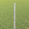 vidaXL Fence with Post Silver 0.8 x 10 m Steel