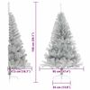 vidaXL Artificial Pre-lit Christmas Tree Silver 150 cm PET