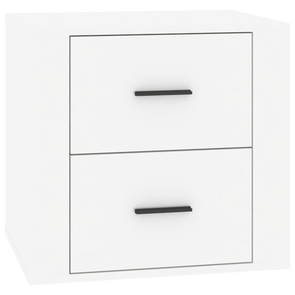 vidaXL Bedside Cabinet High Gloss White 50x39x47 cm