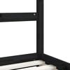 vidaXL Kids Bed Frame Black 90x190 cm Solid Wood Pine