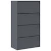 vidaXL Storage Cabinet with Storage 2 pcs Anthracite 80 x 40 x140 cm
