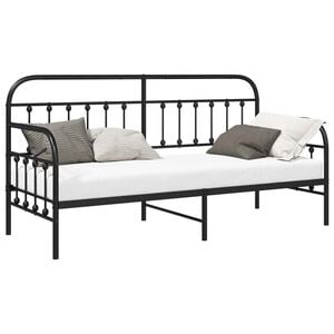 vidaXL Daybed Frame Black 80 x 200 cm Powder-Coated Steel