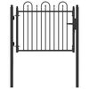 vidaXL Fence Gate DRONTEN 100 x 75 cm Metal Black Lockable