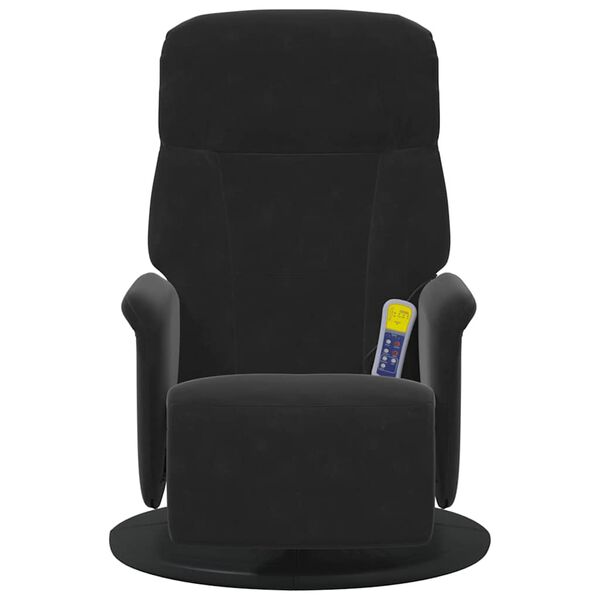 vidaXL Massage Recliner Chair Black 91 x 71 x 105 cm Velvet