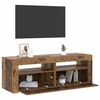vidaXL TV Cabinet with LED Lights Old Wood 120x35x40 cm Engineered Wood