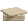 vidaXL Seat Cushions 4 pcs Cream 40 x 40 x 3 cm Microfibre Fabric
