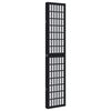 vidaXL Room Divider 5 Panels Black Solid Wood Paulownia