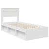vidaXL Bed Frame with Headboard White 90 x 190 cm Solid Pine Wood
