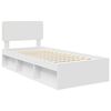vidaXL Bed Frame with Headboard White 90 x 190 cm Solid Pine Wood