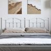 vidaXL Metal Replace Headboard White 193 cm