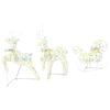 vidaXL LED Reindeers with 60 LEDs 3 pcs Warm White PET