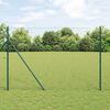 vidaXL Fence Post Grey 100 x 1.5 m (50 mm mesh) Steel and PVC